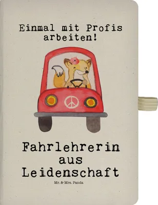 Produktbild von Mr. & Mrs. Panda notizbuch Fahrlehrerin Leidenschaft - Transparent - Geschenk, Lustig, Tagebuch, Notizheft, Fahrschule, Spruch, Beruf, Skizzenbuch, Kladde, Witzig