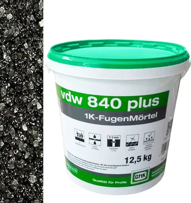 Produktbild von VDW 840 Plus 1K Fugenmörtel, basalt, 12,5 kg