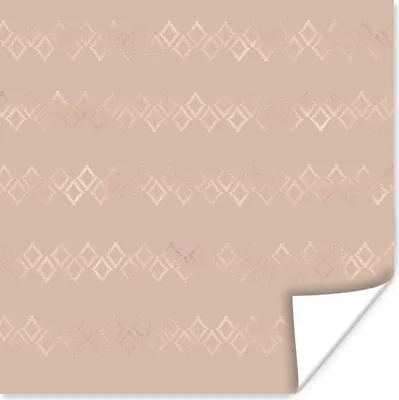 Produktbild von MuchoWow® Poster Muster - Rosa - Linie 75x75 cm - Wand Dekoration