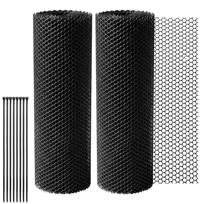 Kunststoffzaun-Set 2er-Pack 40 cm x 5 m + 10 m schwarz