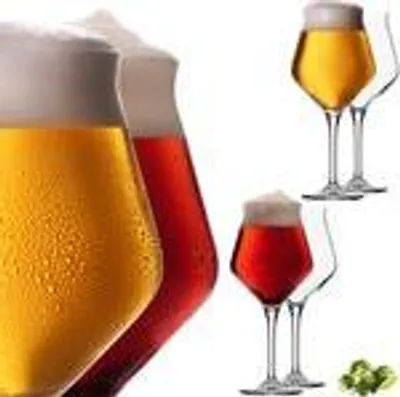 Produktbild von IMPERIAL Biergläser 400ml (max. 460ml) Biertulpen Set 6-Teilig aus Crystalline Glas Spülmaschinenfest Craftbiergläser