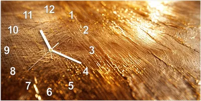 Produktbild von Wanduhr aus Glas mit Motiv Goldene Textur- 60 x 30 cm - inkl. Aufhängesystem