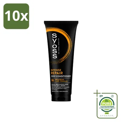 Productafbeelding van 10 x Syoss Intense Repair Conditioner - 250 ml - Grote verpakking - 10 stuks