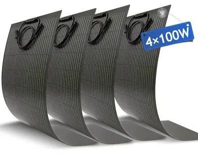 Obrázok produktu pre Solárne panely, flexibilný dizajn, vysoká účinnosť, 4 kusy, výkon 100 W