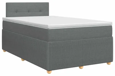 Zdjęcie produktu dla Łóżko kontynentalne z materacem ciemnoszary 120 x 200 cm
