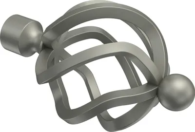 Produktbild von Interdeco Endstücke / Zierabschlüsse für Gardinenstangen mit 16 mm Ø Chrom matt, Typ Paolo (Schmiedekugel), Pack. 2 Stück