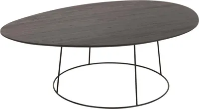 Produktbild von Großer Ovale Couchtisch aus Holz und Metall