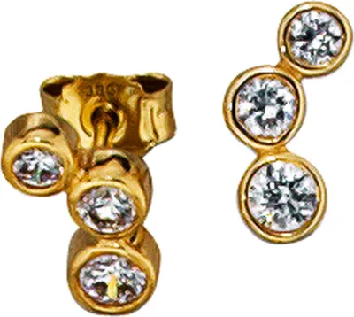 Produktbild von JOBO Ohrstecker 333 Gold Gelbgold 6 Zirkonia Ohrringe