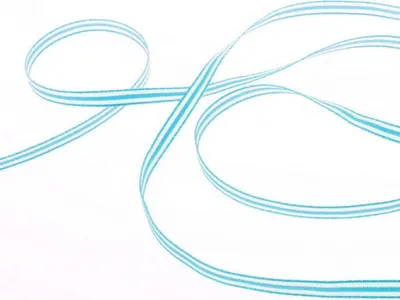 Produktbild von Streifenband mit Webkante Hellblau - Weiß - 5mm - 20m - 23909-5-20-71
