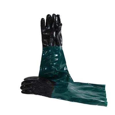 Produktbild von Sandstrahlhandschuhe 90l Sandstrahlgerät Handschuhe Sandstrahlkabine kurz