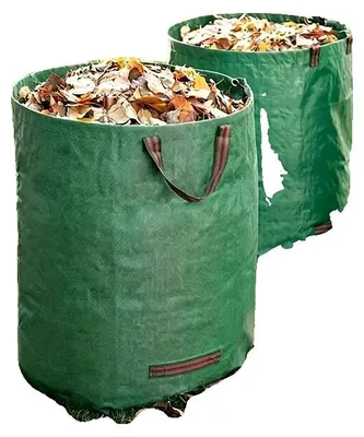 Zdjęcie produktu dla Worek na odpady ogrodowe, duża pojemność, odporny na kurz i wodę, zielony, 120L, wymiary 45x76 cm