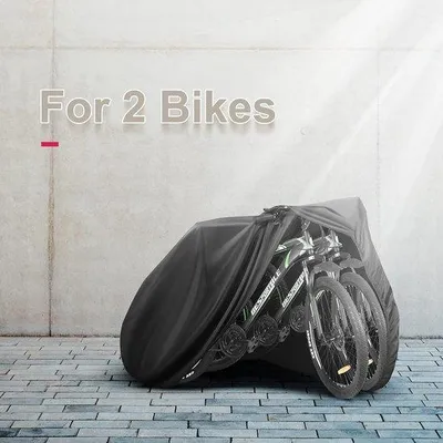 Produktbild von Famanu Fahrradhülle Wasserdicht - Schutzhülle für 2 Fahrräder - Schwarz