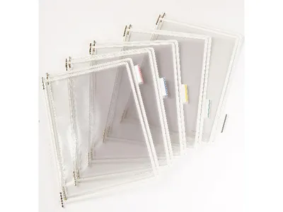 Produktbild von Tarifold Drehzapfentafeln, Rahmen, Weiß, Polyvinylchlorid (PVC), A4, 230 mm, 343 mm