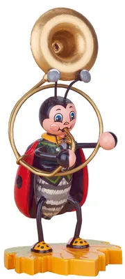 Produktbild von Marienkäfer mit Sousaphon (8cm) von Hubrig Volkskunst
