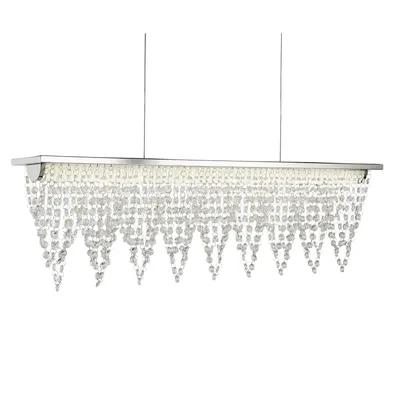 Produktbild von Drape Zeitgenössischer Kronleuchter Stahl Chrom Transparentes Glas Led 21W 4000K
