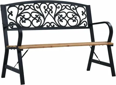 Produktbild von Gartenbank Holzbank Sitzbank Gartenbankpark für 2-3 Sitzer,Balkonbank Parkbank Flurbank Terrassenbank für Terrasse,Balkon,Garten 120 cm Holz