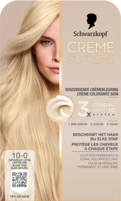 Image de Schwarzkopf - Coloration - Crème Suprême 10-0 - Blond Naturel Ultra Clair - 245 g - 1 pièce
