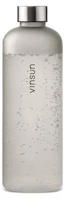 Trinkflasche 1,5L Sport Wasser Flasche BPA frei Kohlensäure geeignet grau Vinsun