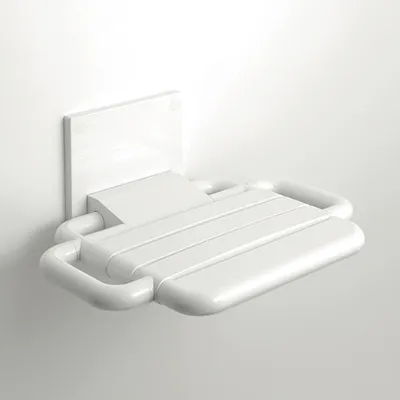Produktbild von pba 01 Duschsitz, klappbar 530x400mm mit seitlichen Haltegriffen, aus Nylon