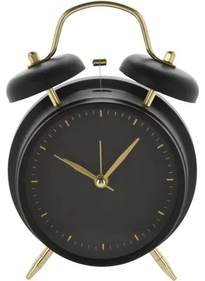 Produktbild von Uhr Rund Nachttisch Alarm Weckuhr TIMER schwarz 20 cm HOMLA