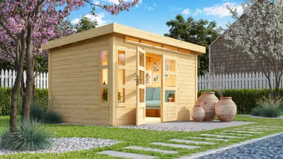 Produktbild von Karibu Gartenhaus Gerätehaus Kastorf 7 naturbelassen 364x244x222 cm