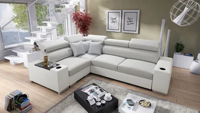 Produktbild von MIRJAN24 Ecksofa Perseo II, Bettkasten und Schlaffunktion, Polsterecke vom Hersteller, Modern Design (Farbe: Ekj 01 + Luxo 6601 + Evo 32, Seite: Links)