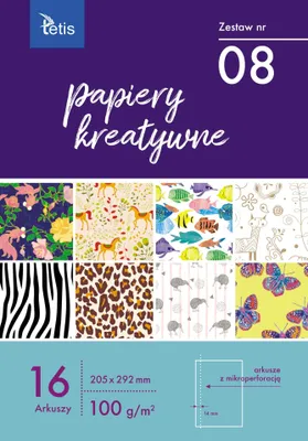 Zdjęcie produktu dla Tetis A4 Papiery kreatywne 16 arkuszy do scrapbookingu
