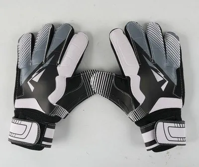 Productafbeelding van Voetbalhandschoenen - Duurzame en antislip handpalm - Grijs-zwart - Maat 8 (Geschikt voor handen van 18-19 cm lang en 8 cm breed)