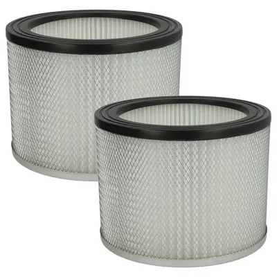 Produktbild von vhbw 2x Faltenfilter kompatibel mit Rowi RAS 800/18/1 Inox Staubsauger - Patronenfilter Silber Weiß