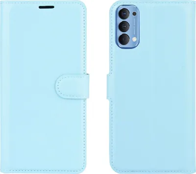 Produktbild von Mobigear Classic  OPPO Reno 4 Hülle Klapphülle Geldbörse - Blau