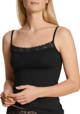 Immagine prodotto di Calida CALIDA Natural Comfort Top con spalline sottili in pizzo da donna, tinta unita 2410-00-00743