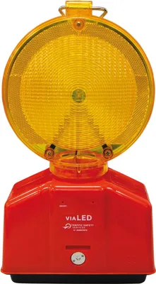 Produktbild von LED Baustellenleuchte gelb/gelbe Linse mit Blink- oder Dauerlicht