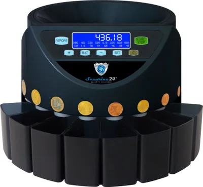 Produktbild von Münzzähler Euro Münzen SR1200LCD von Securina24 (schwarz LCD - BBB)