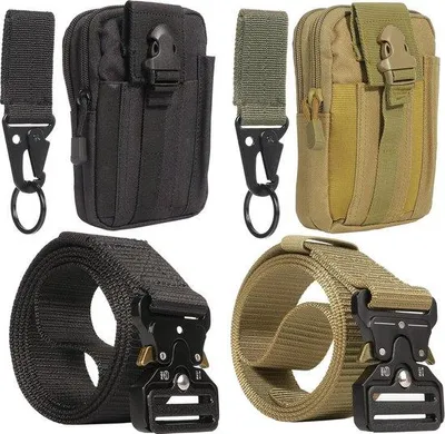 Obrázok produktu pre Taktický opasok - Molle Pouch - Snap Hook - Nylon - Heavy Duty - Quick Release - Metal Fastener - Waist Work - Men - Women - Outdoor Sports - Camping - Hunting Tactical Belt