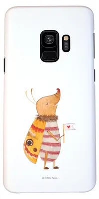 Produktbild von Mr. & Mrs. Panda Samsung Galaxy S9 Handyhülle Nachtfalter Fähnchen - Weiß - Geschenk, Spruch Witzig, Hülle, Küche Deko, Süß, Cover, Handy Schutzhülle, Lustige Sprüche