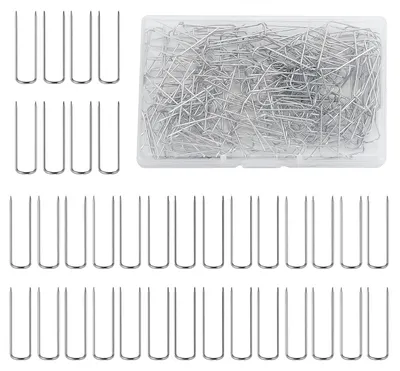Produktbild von U-förmige Edelstahl-Nadeln - 200 Stück - Zum Quilten und Basteln - 23 mm