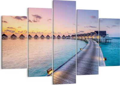 Produktbild von Bild auf Leinwand - Leinwandbild - Malediven Meer - 150x100cm - Wand Bild - Wanddeko - Wandbilder - Leinwanddruck - Bilder - Kunstdruck - Wanddekoration - Leinwand bilder - Wandkunst - EA150x100-4082