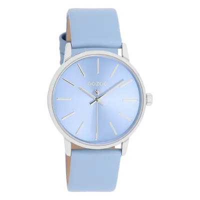 Produktbild von Oozoo Armbanduhr hellblau Leder Timepieces Damen Analog-Quarzuhr UOC11063