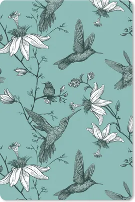 Produktbild von MuchoWow® Mauspad Mousepad Muster - Vogel - Blume 18x27 cm - Mousepads - Maus Mat - Pad - Mausunterlage