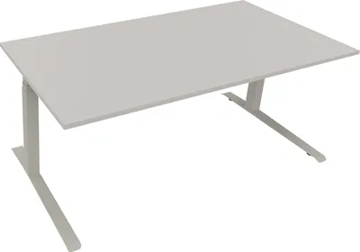 Produktbild von Sitz-/Stehtisch Kufe Doppels. Quad. B1800xT900xH645-1275 ws/Lichtgrau