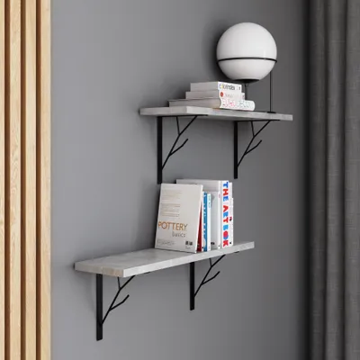 Produktbild von AKKE Beton Hängeregal TREE modern LOFT-style LxB: 70x20 cm