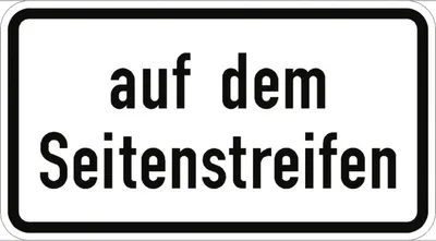 Produktbild von Verkehrsschild VZ1053-34, Auf dem Seitenstreifen, Alu, RA2, 600x330 mm