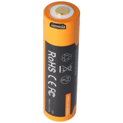 Obrázok produktu pre Li-Ion batéria 18650, 3500 mAh chránená s funkciou nabíjania cez USB, 70x18,6 mm, s AccuSafe