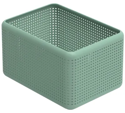 Aufbewahrungsbox 13 l, recyceltes PP, BPA-frei, grün, 32,6x23,8x18,8 cm