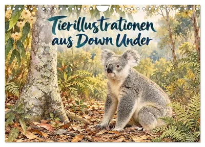 Produktbild von Tierillustrationen aus Down Under (Wandkalender 2027 DIN A4 quer), CALVENDO Monatskalender