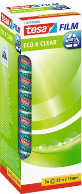 Zdjęcie produktu dla tesafilm eco&clear Rolle 33m 19mm Office Box 8St.