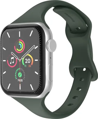 Image de Bracelet slim en silicone imoshion pour Apple Watch | 44/45/46/49 mm - Vert olive