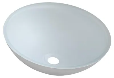 Produktbild von TELICA Glaswaschtisch, Durchmesser 42 cm, weiß matt