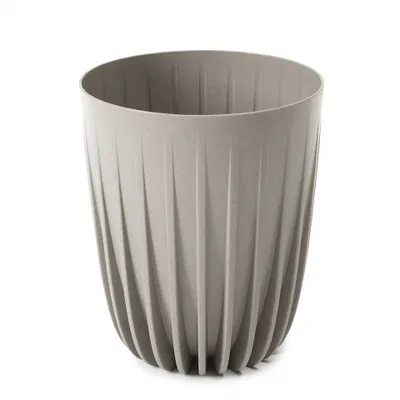 Zdjęcie produktu dla Plastikowa doniczka z wkładem Mira Eco wood 14,5 cm szara