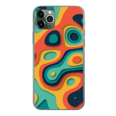 Produktbild von MuchoWow® Handyhülle Schutzhülle Hülle für iPhone 11 Pro Max Kreis - Muster - Farben Silikon Softcase Handy Hülle - Schutz